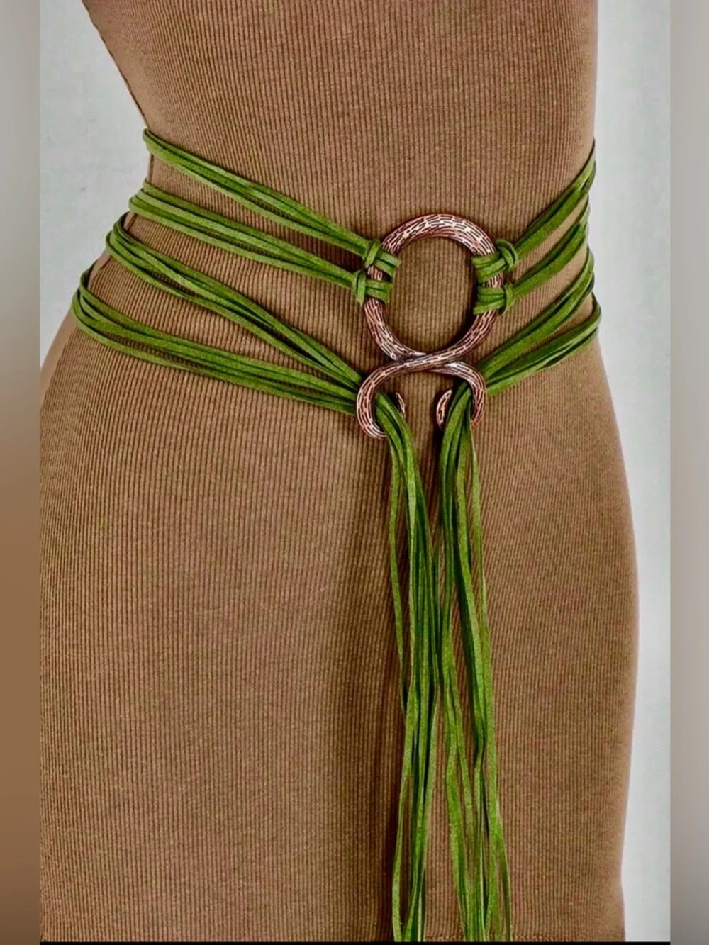 Faux Suede Wrap Bohemian Knotted Rope Waist Belt – Nordic / Viking Inspired